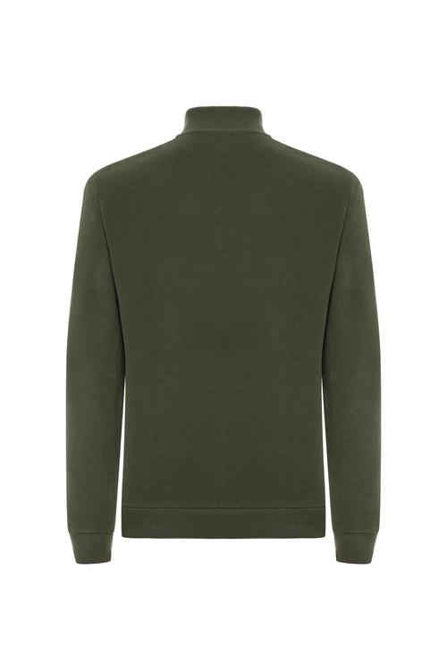  DÜĞMELİ DİK YAKA SWEATSHIRT