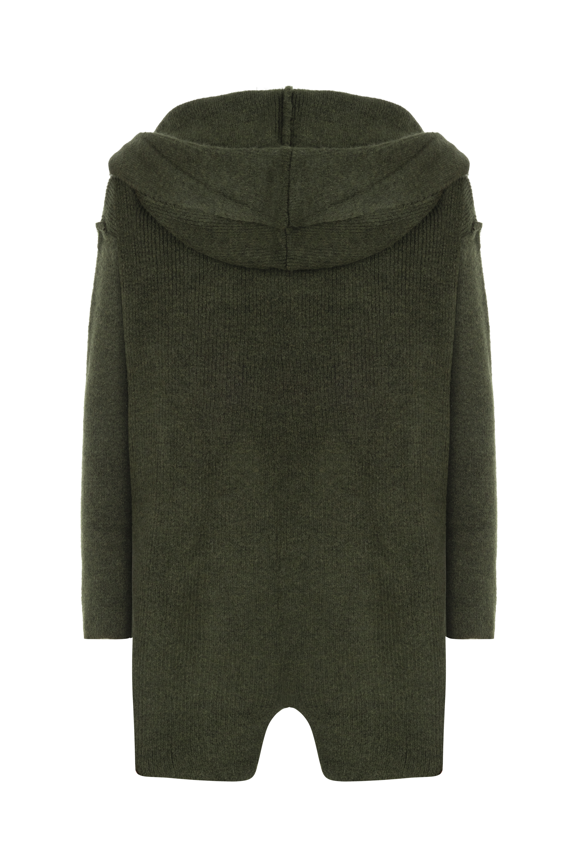 KAPÜŞONLU UZUN TRİKO HIRKA