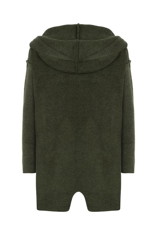  KAPÜŞONLU UZUN TRİKO HIRKA