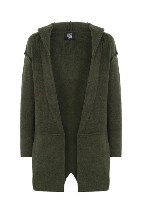  KAPÜŞONLU UZUN TRİKO HIRKA