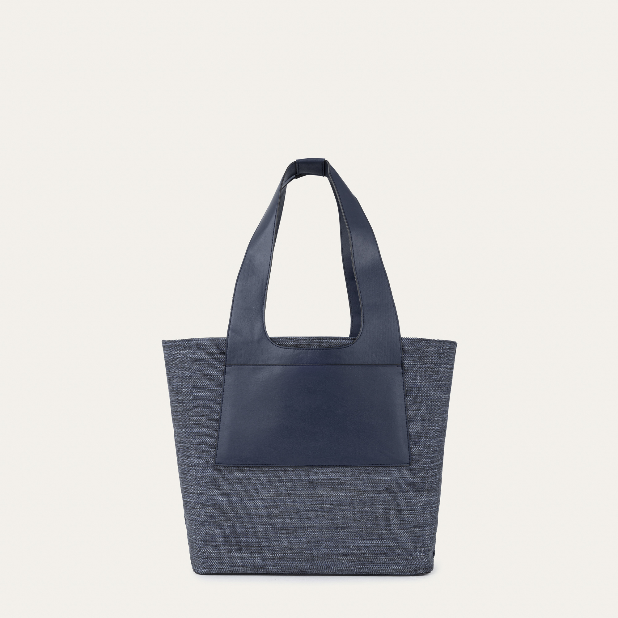 SUNİ DERİ DETAYLI KANVAS EL ÇANTASI