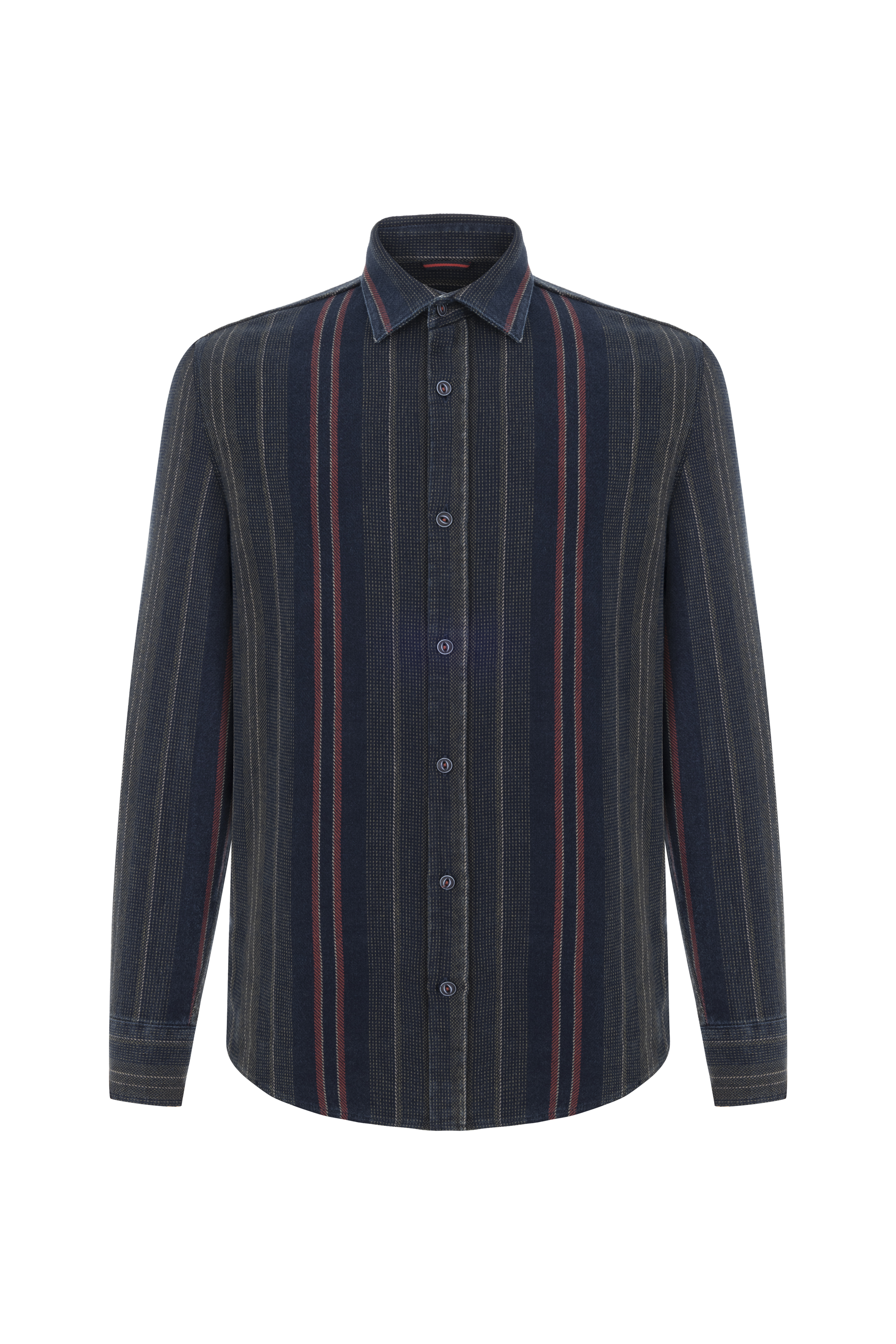 PAMUKLU ÇİZGİLİ REGULAR FIT GÖMLEK