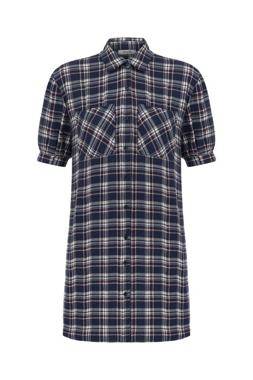  EKOSELİ MİNİ GÖMLEK ELBİSE