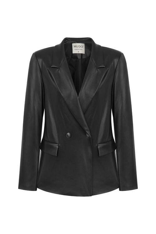  DERİ GÖRÜNÜMLÜ BLAZER CEKET