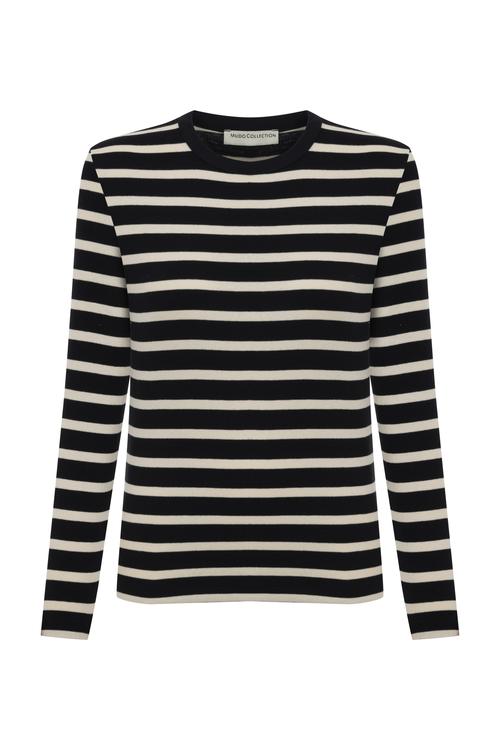  ÇİZGİLİ UZUN KOLLU T-SHIRT