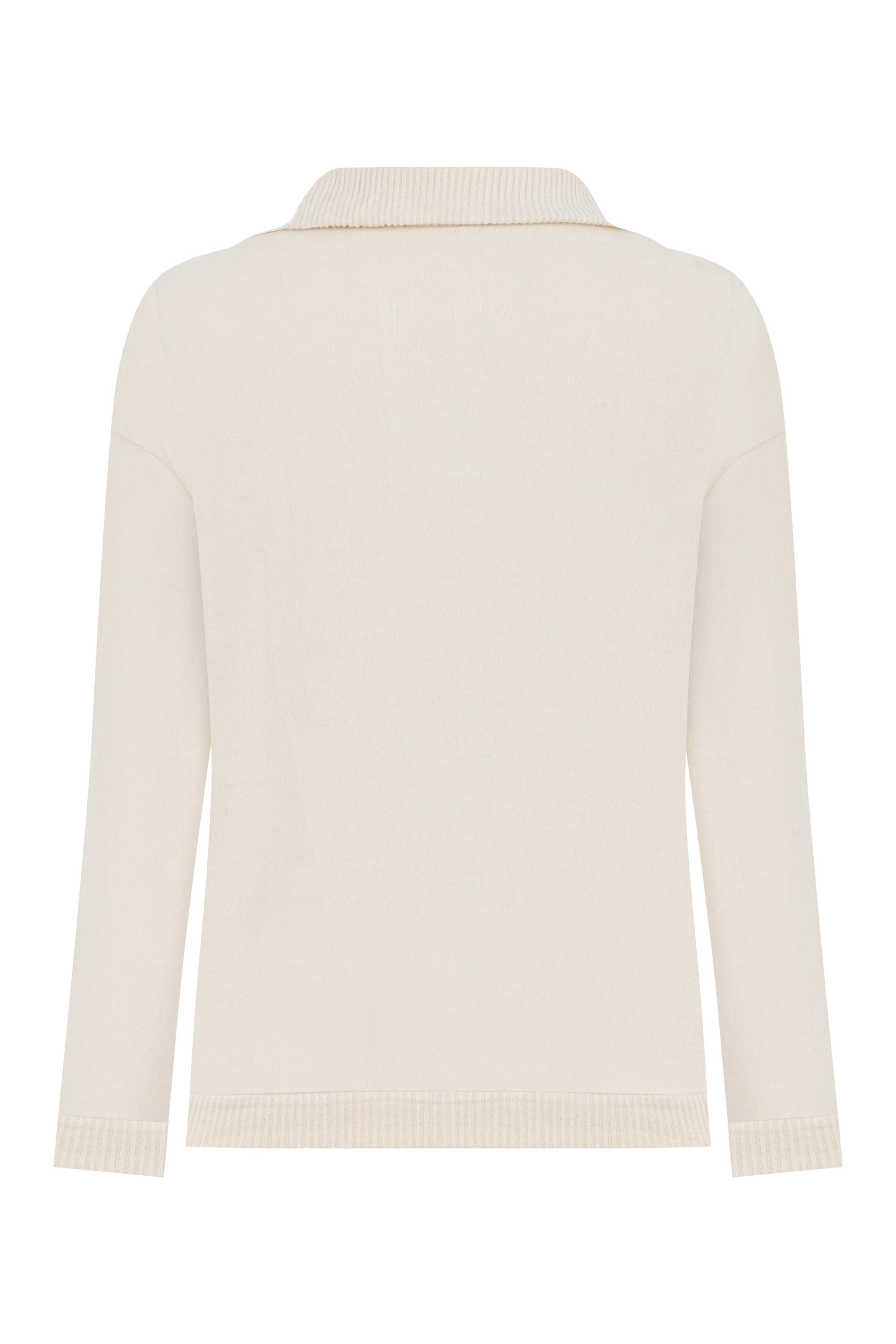 FERMUARLI DETAYLI DİK YAKA KAZAK