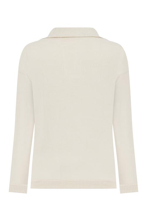  FERMUARLI DETAYLI DİK YAKA KAZAK