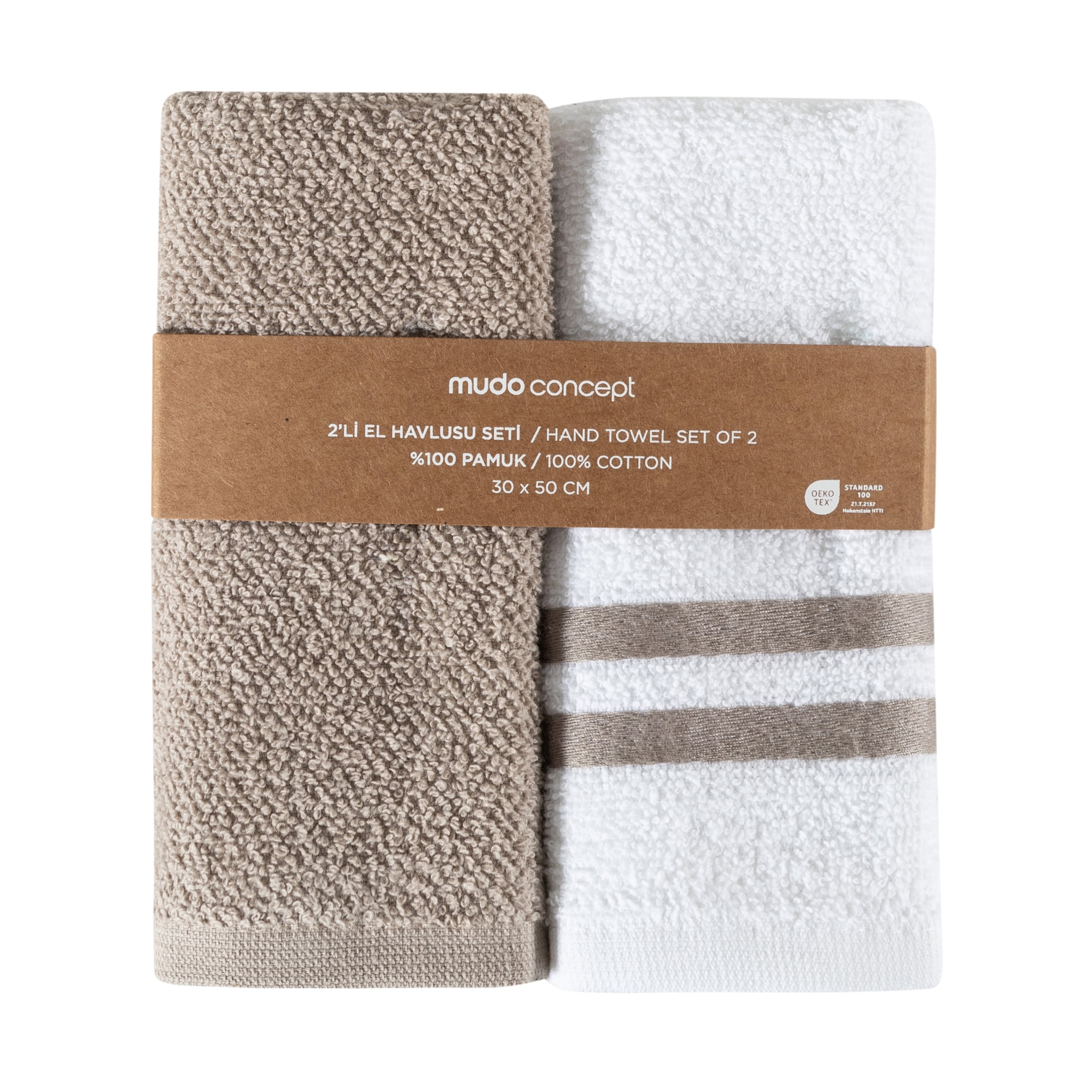 NAPLES 2'Lİ EL HAVLUSU SETİ BEYAZ VİZON 30X50