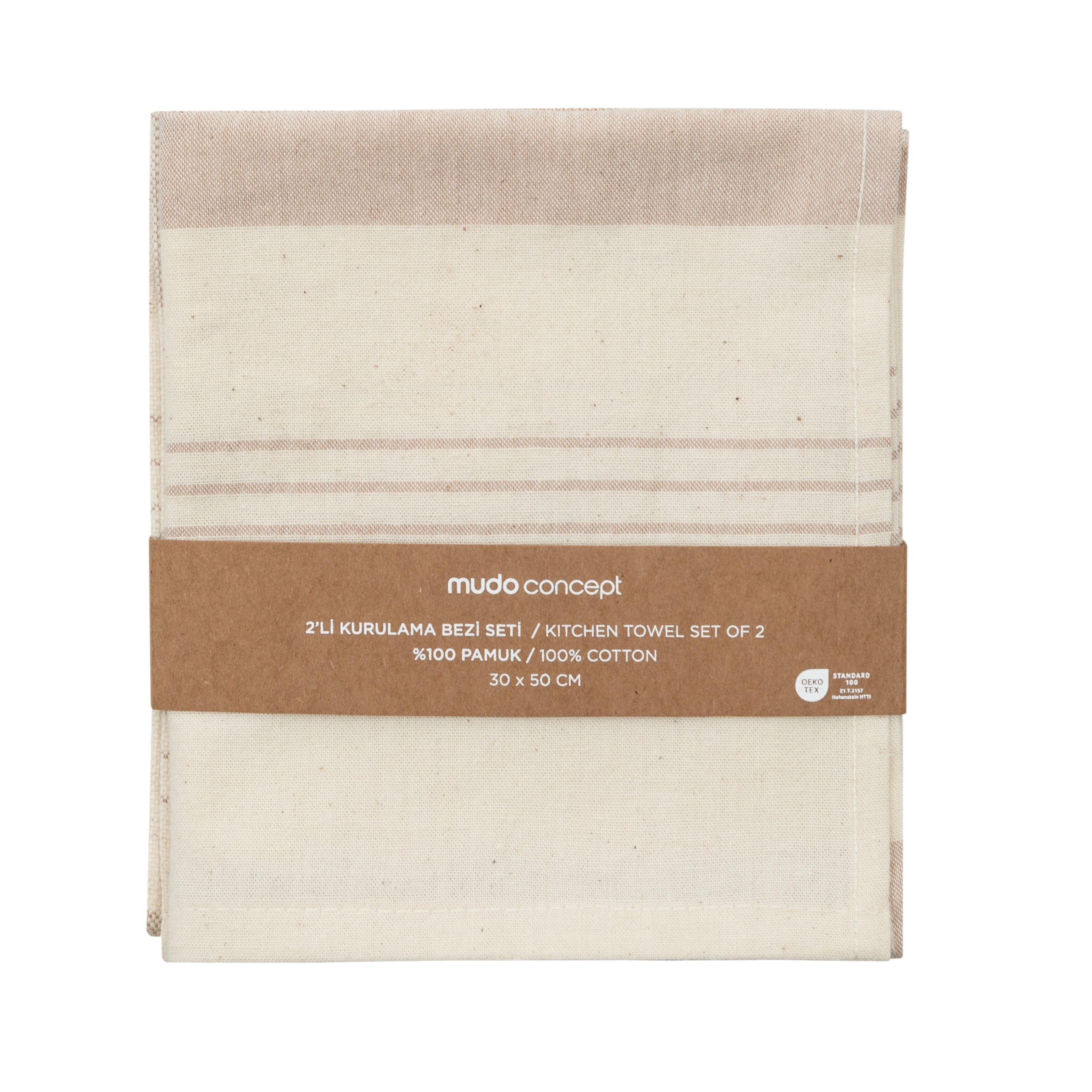 VIEN 2'Lİ KURULAMA BEZİ SETİ BEJ 30X50