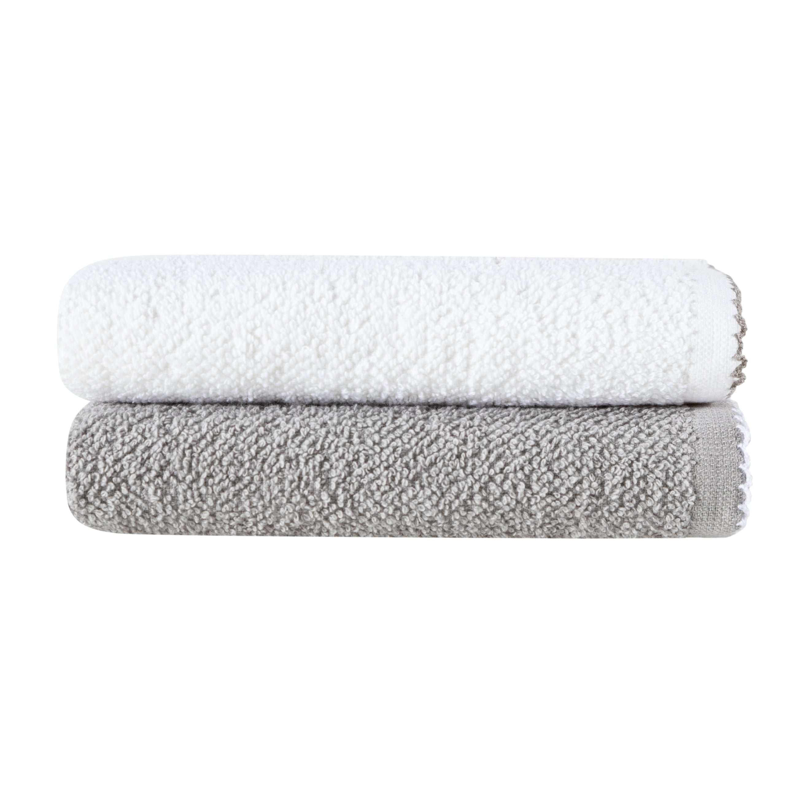 PRAHA 2'Lİ EL HAVLUSU SETİ BEYAZ GRİ 30X50