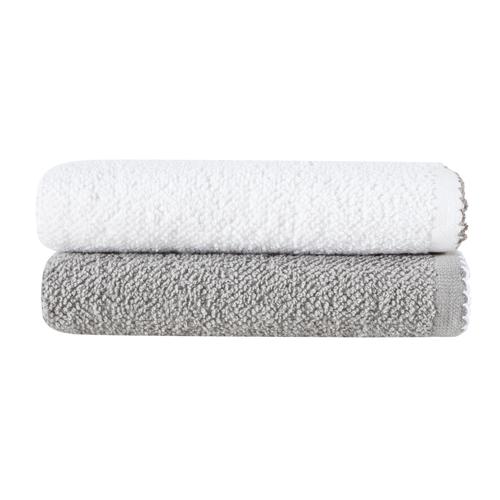  PRAHA 2'Lİ EL HAVLUSU SETİ BEYAZ GRİ 30X50
