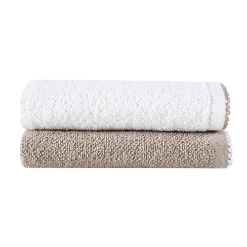 PRAHA 2'Lİ EL HAVLUSU SETİ BEYAZ VİZON 30X50