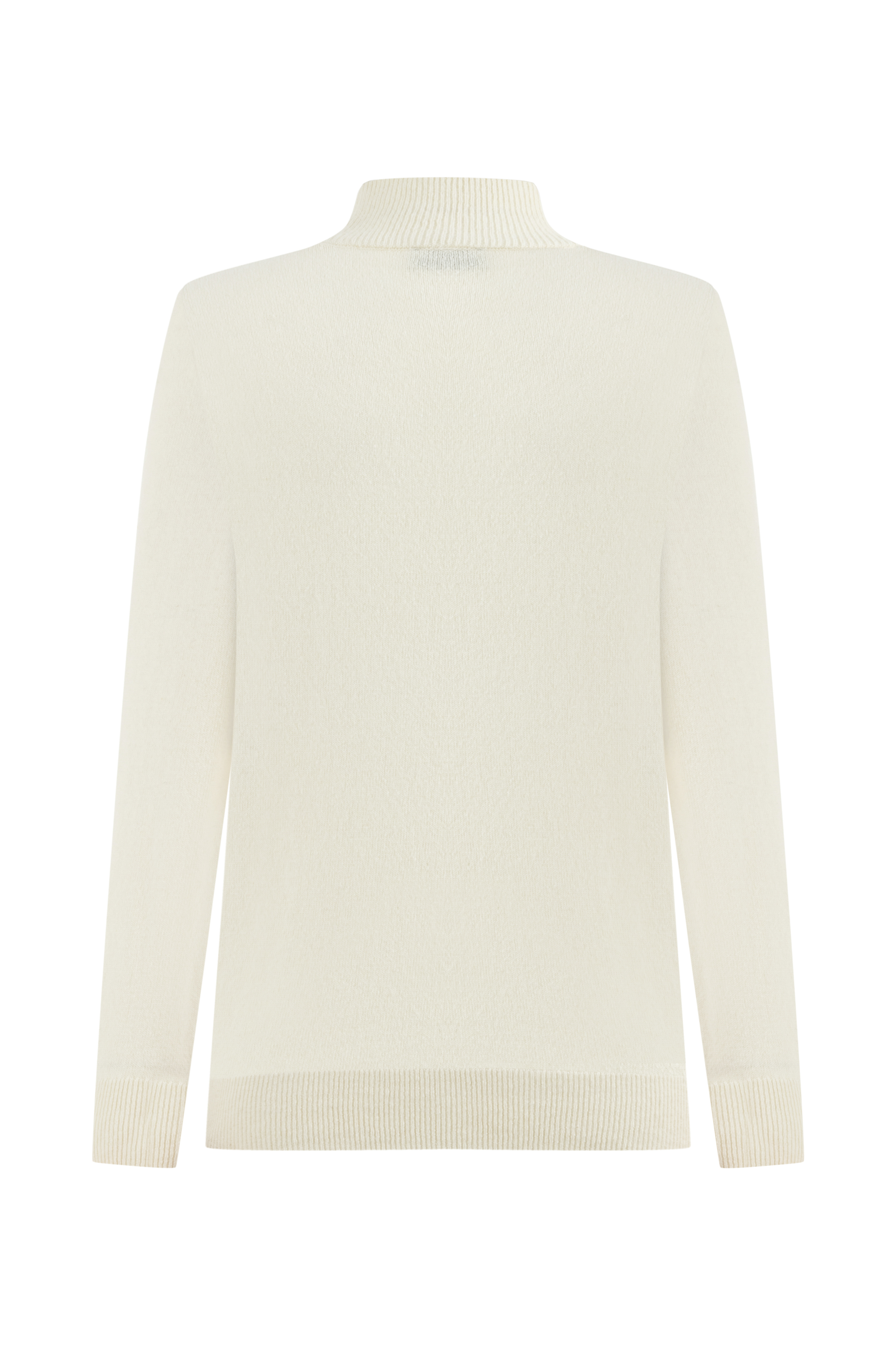 YÜN KARIŞIMLI DİK YAKA TRİKO KAZAK