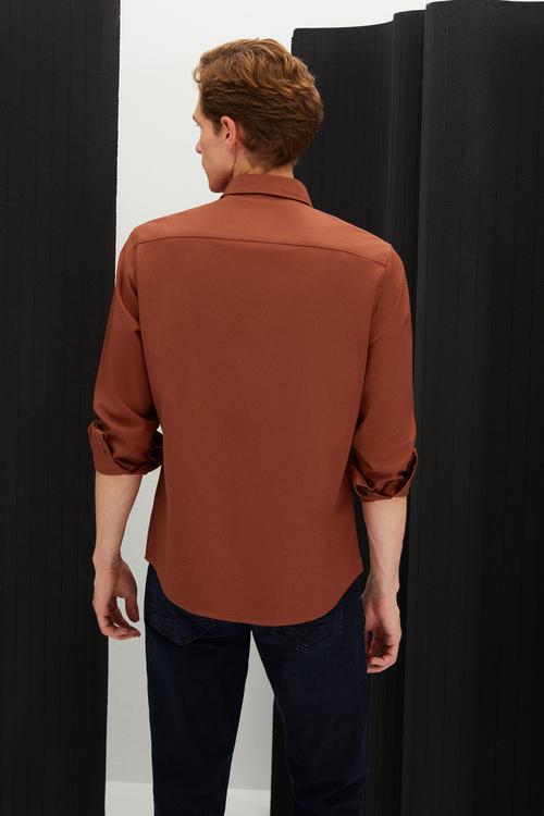  VİSKOZ KARIŞIMLI REGULAR FIT GÖMLEK