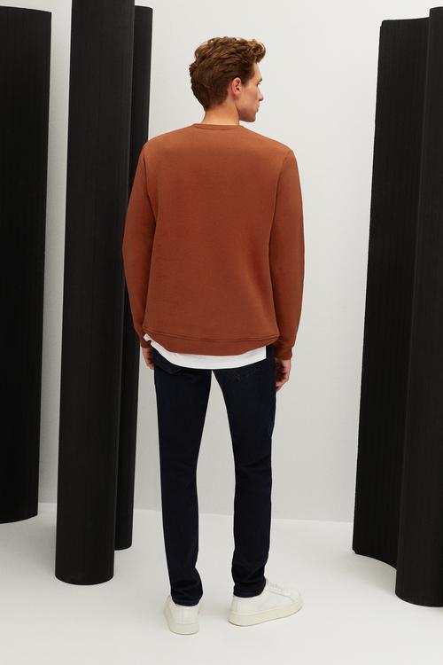  NAKIŞLI BİSİKLET YAKA SWEATSHIRT