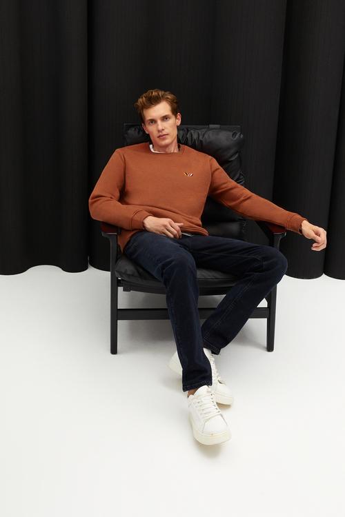  NAKIŞLI BİSİKLET YAKA SWEATSHIRT