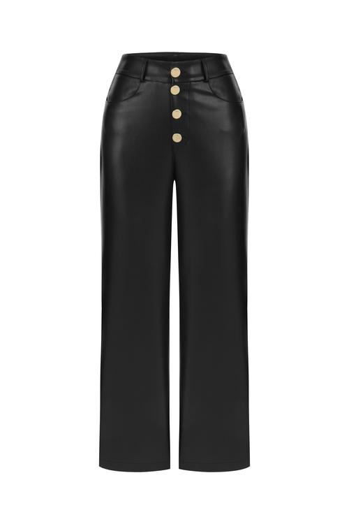  DERİ GÖRÜNÜMLÜ CULLOTE PANTOLON