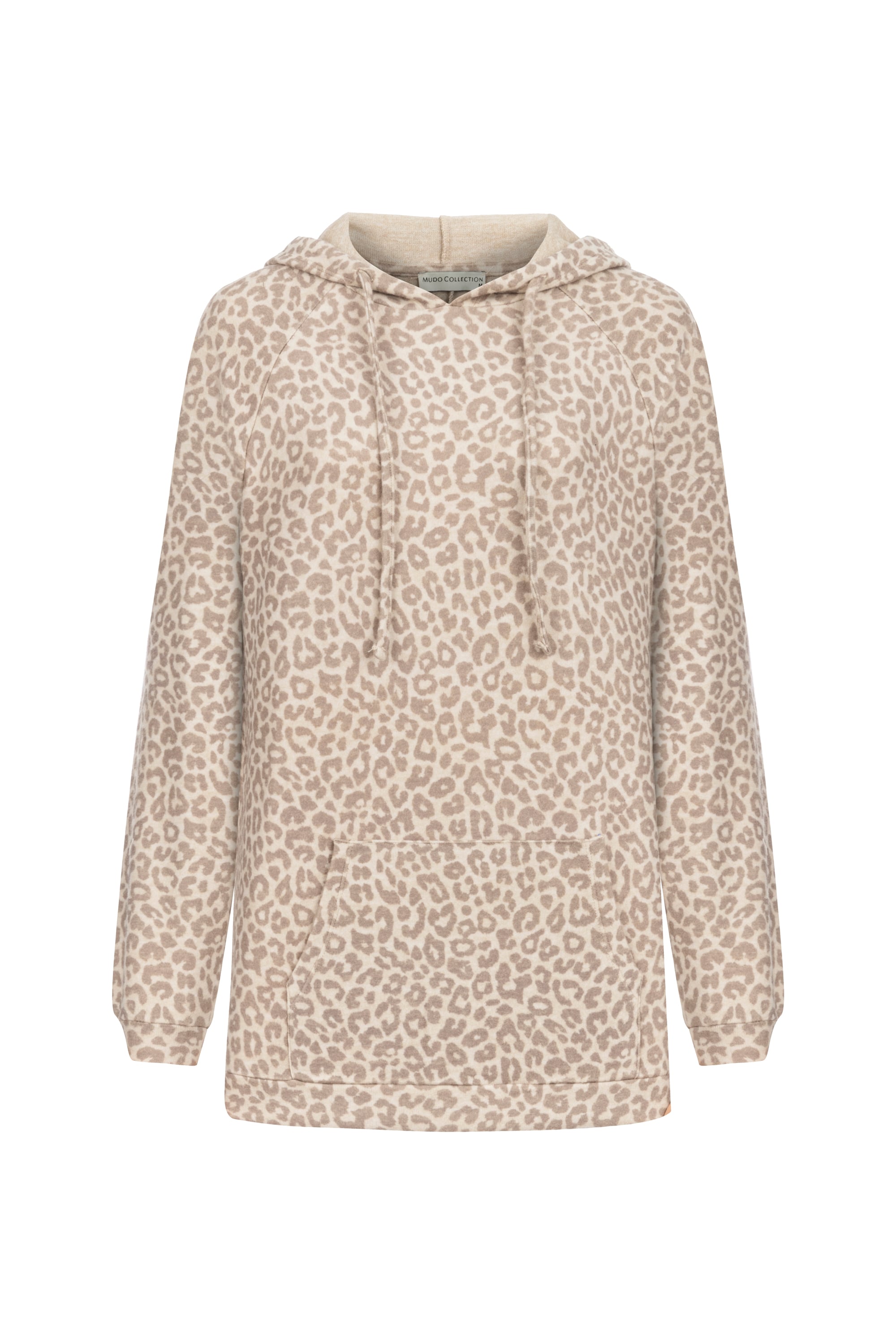 LEOPAR DESENLİ KAPÜŞONLU SWEATSHIRT