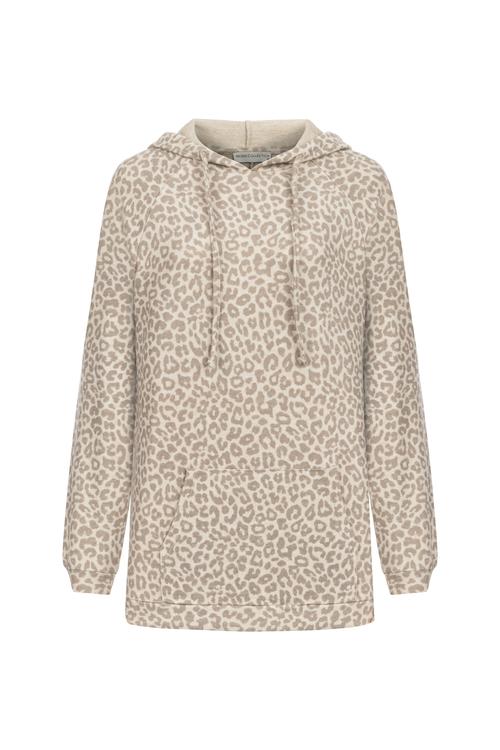  LEOPAR DESENLİ KAPÜŞONLU SWEATSHIRT