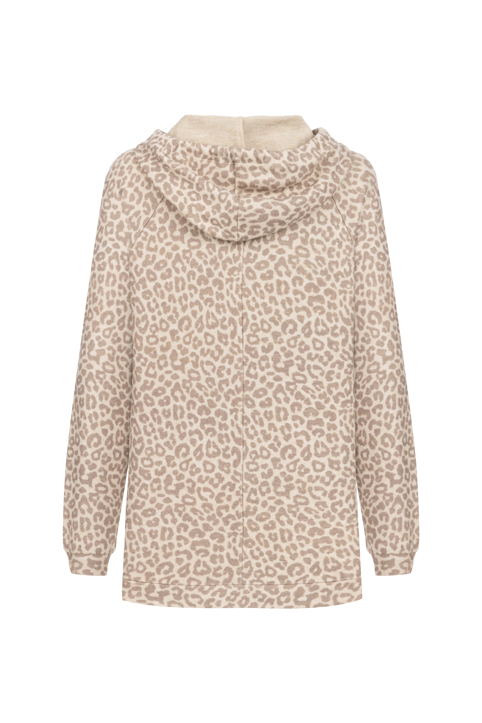 LEOPAR DESENLİ KAPÜŞONLU SWEATSHIRT