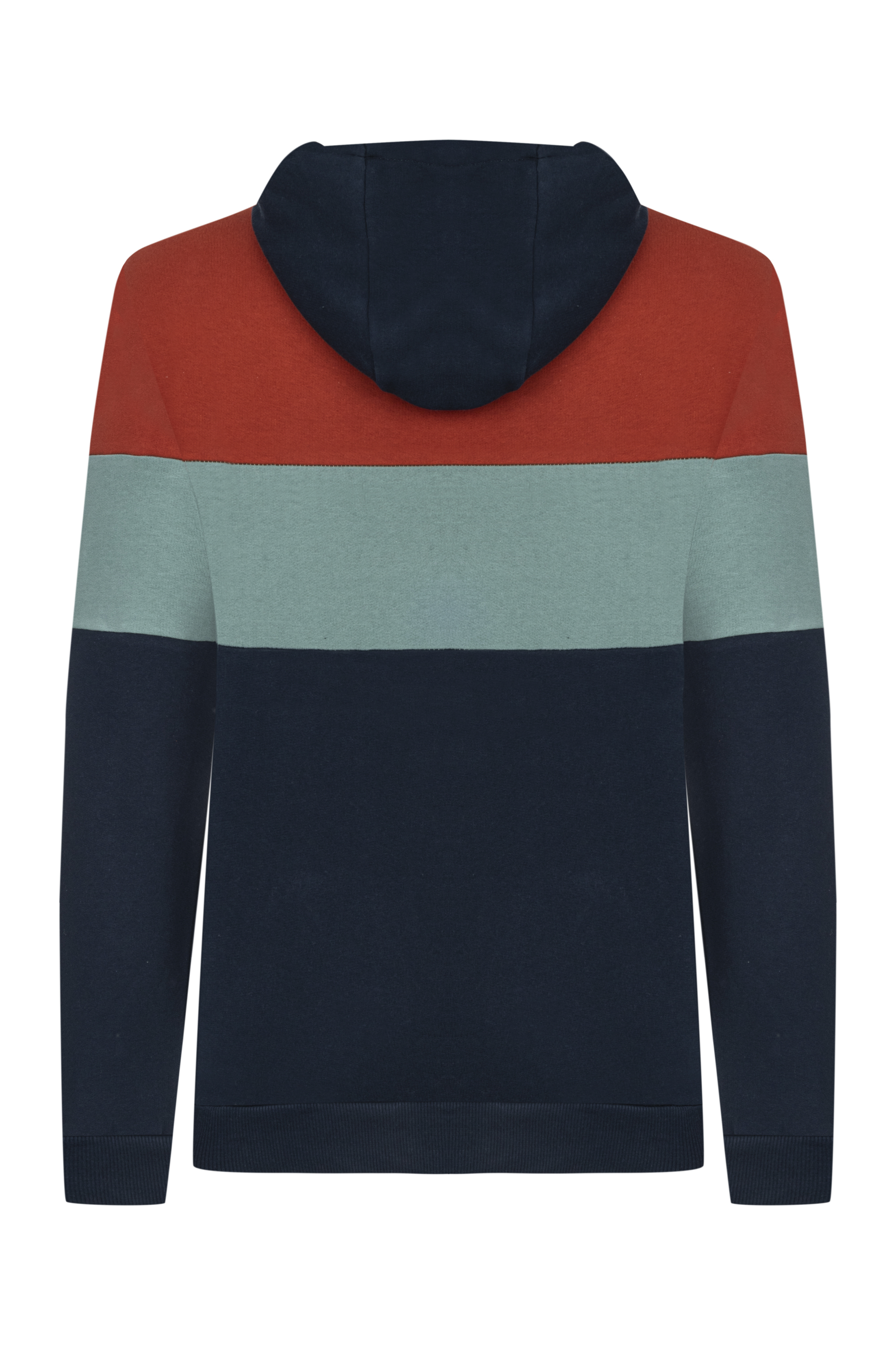 RENK BLOKLU KAPÜŞONLU SWEATSHIRT