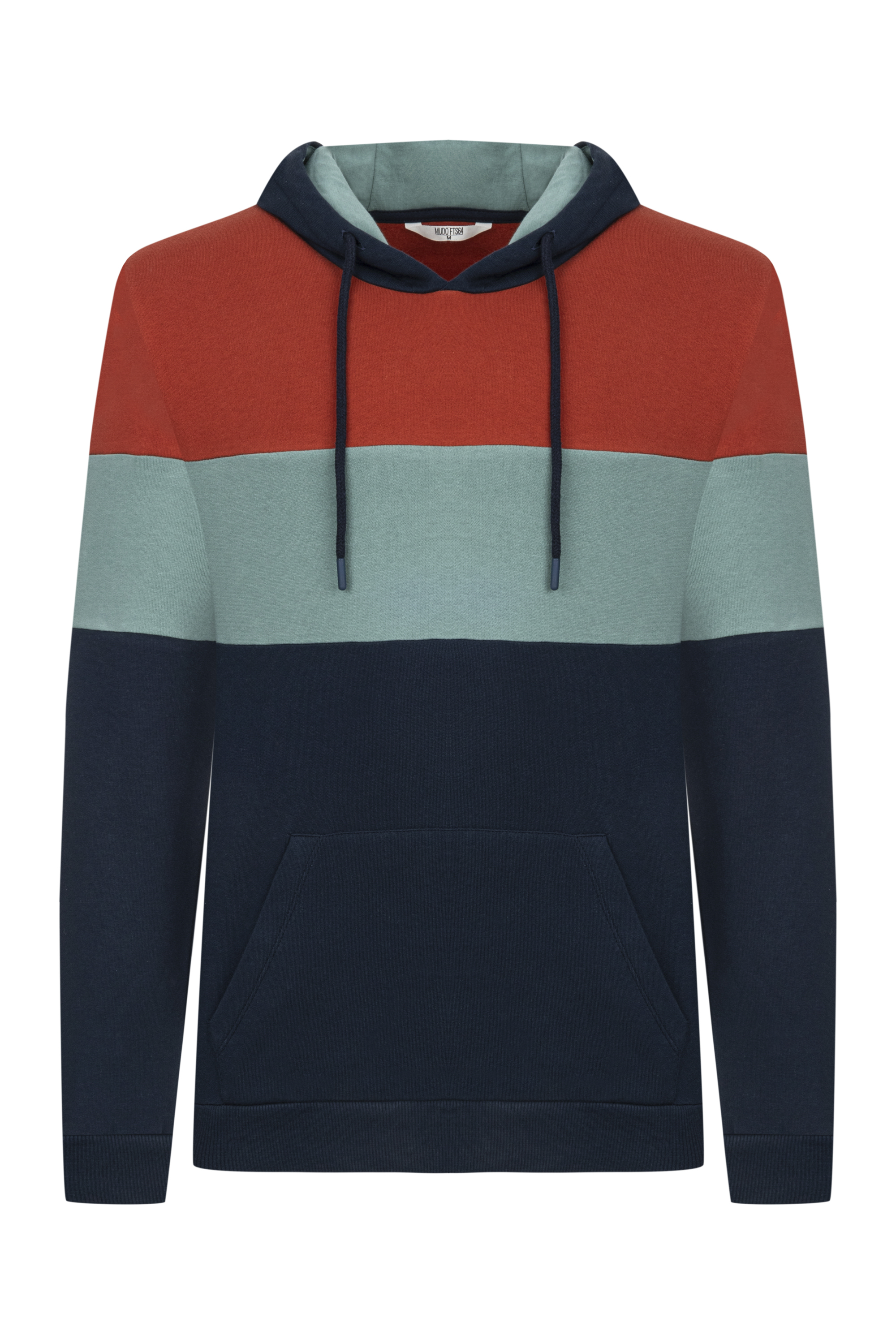 RENK BLOKLU KAPÜŞONLU SWEATSHIRT