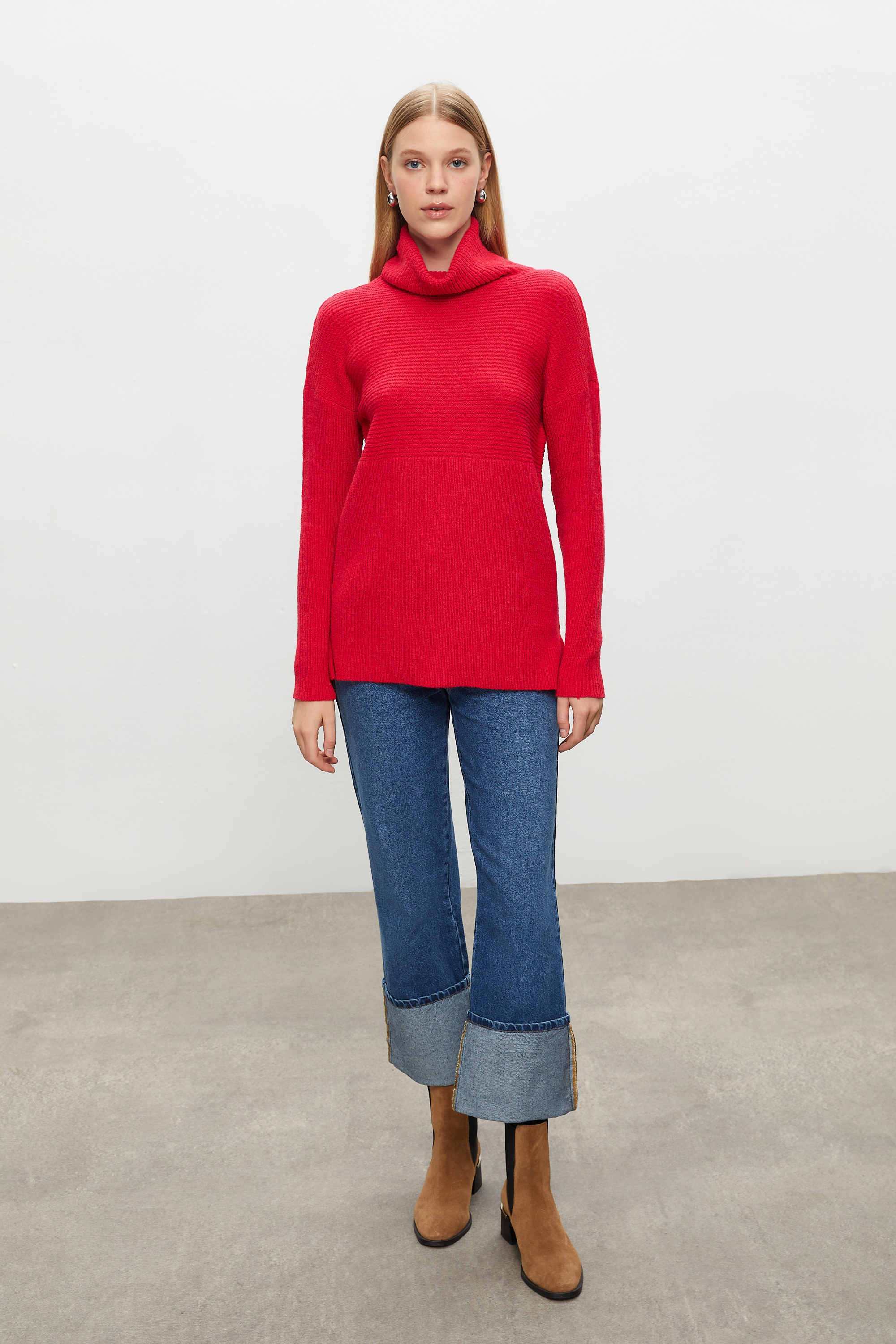 BALIKÇI YAKA TRİKO KAZAK