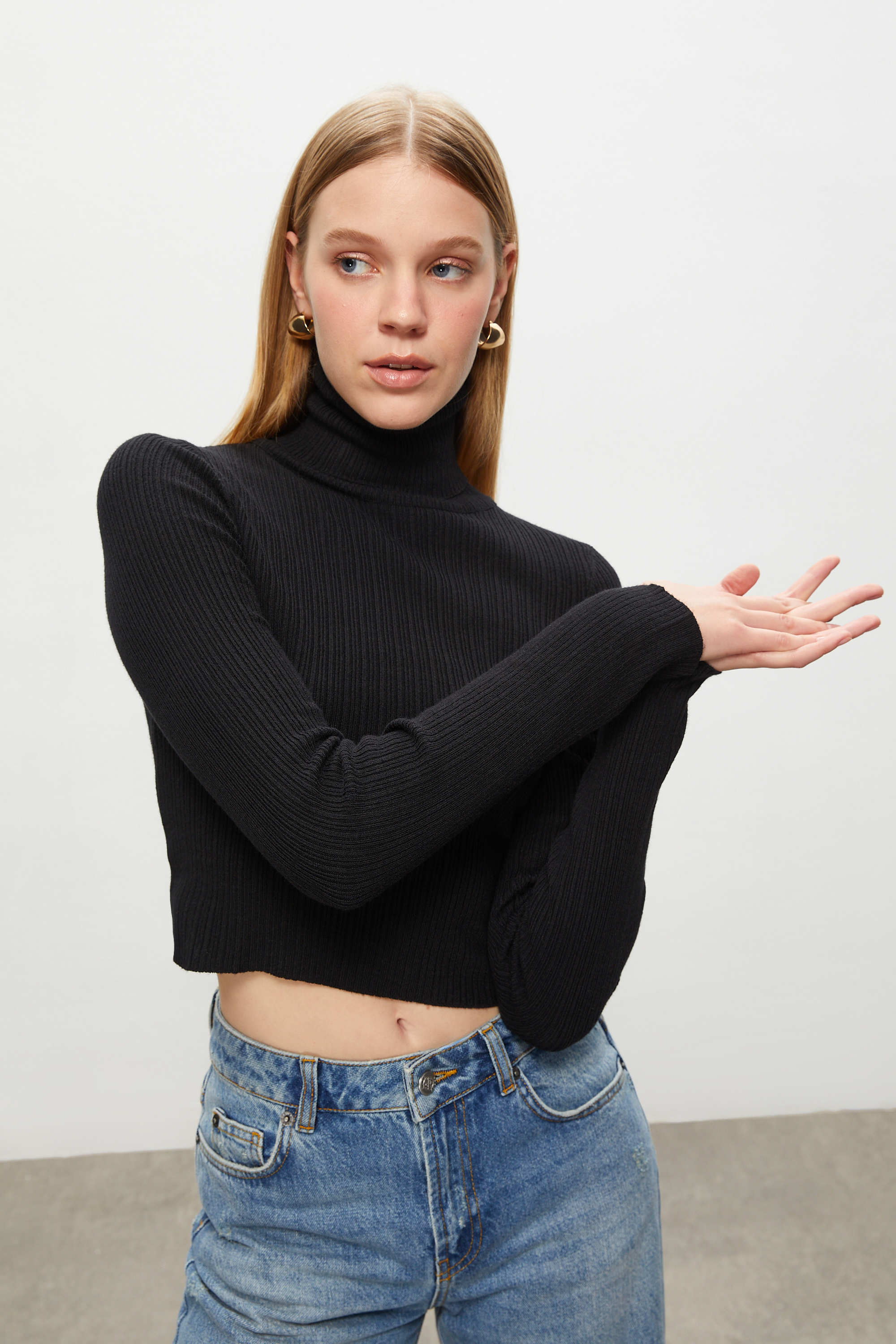 BALIKÇI YAKA TRİKO KAZAK