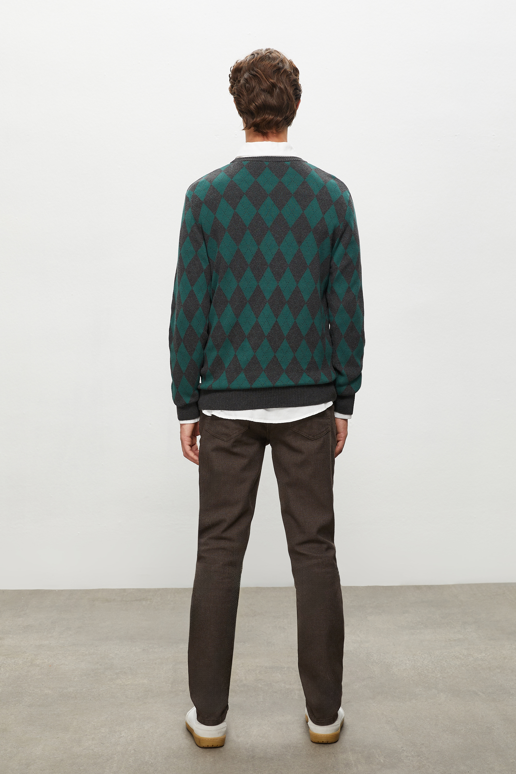 BAKLAVA DESENLİ TRİKO KAZAK