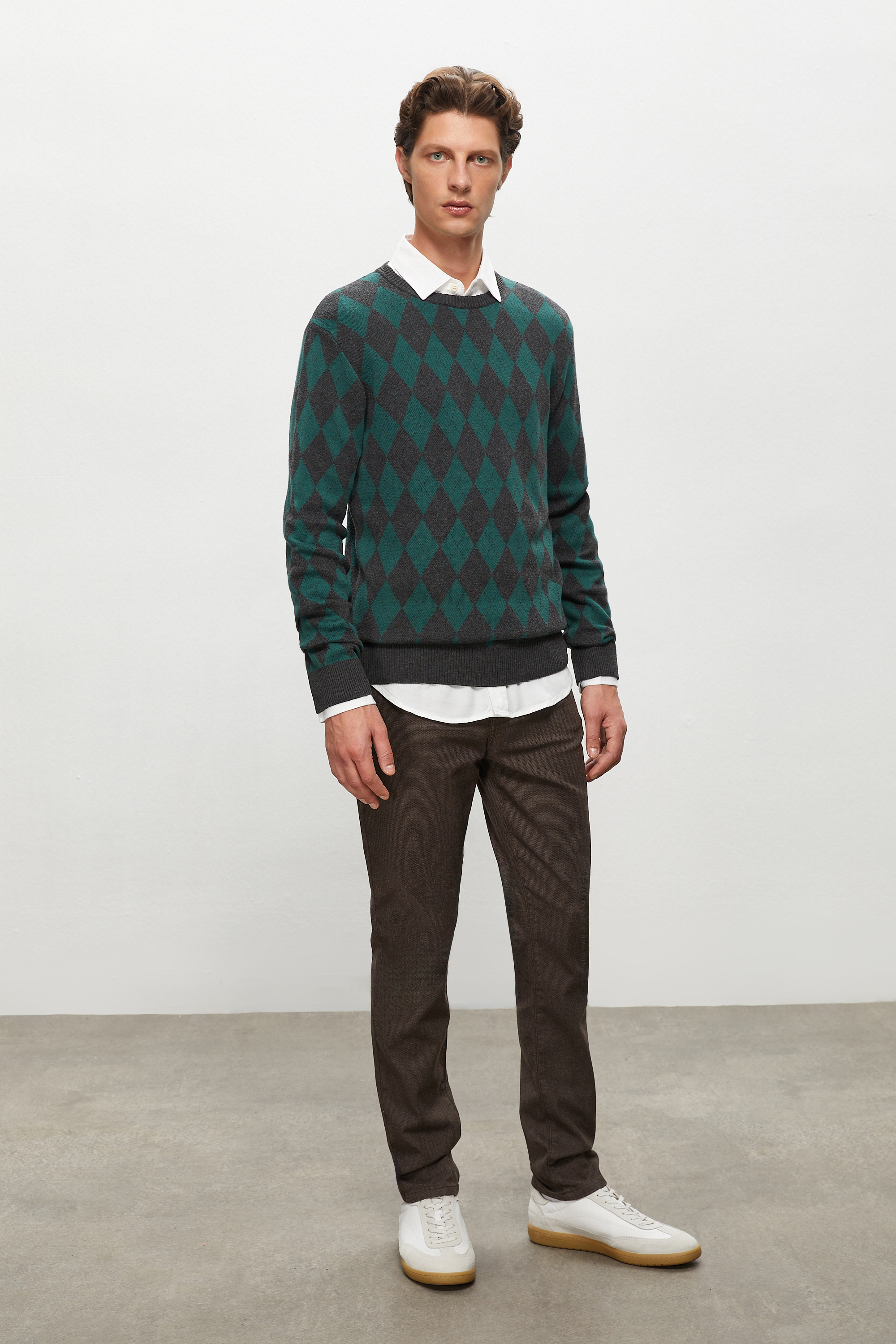 BAKLAVA DESENLİ TRİKO KAZAK