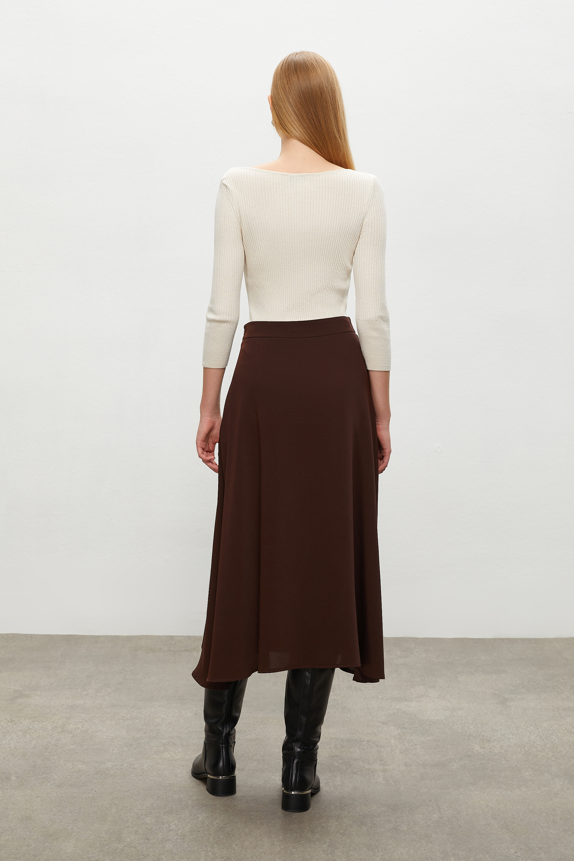 YIRTMAÇLI MİDİ KLOŞ ETEK