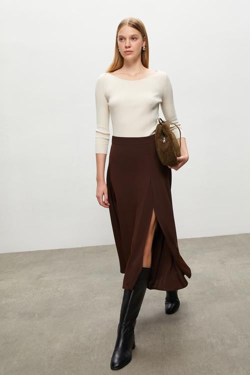  YIRTMAÇLI MİDİ KLOŞ ETEK