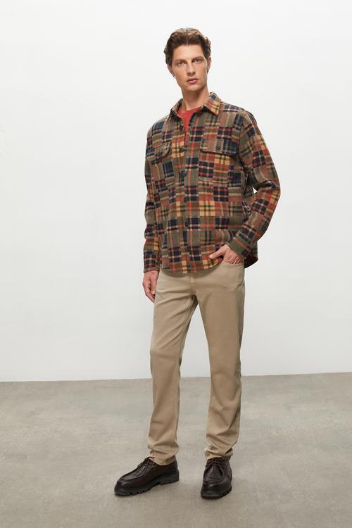  YÜN KARIŞIMLI EKOSELİ CEKET