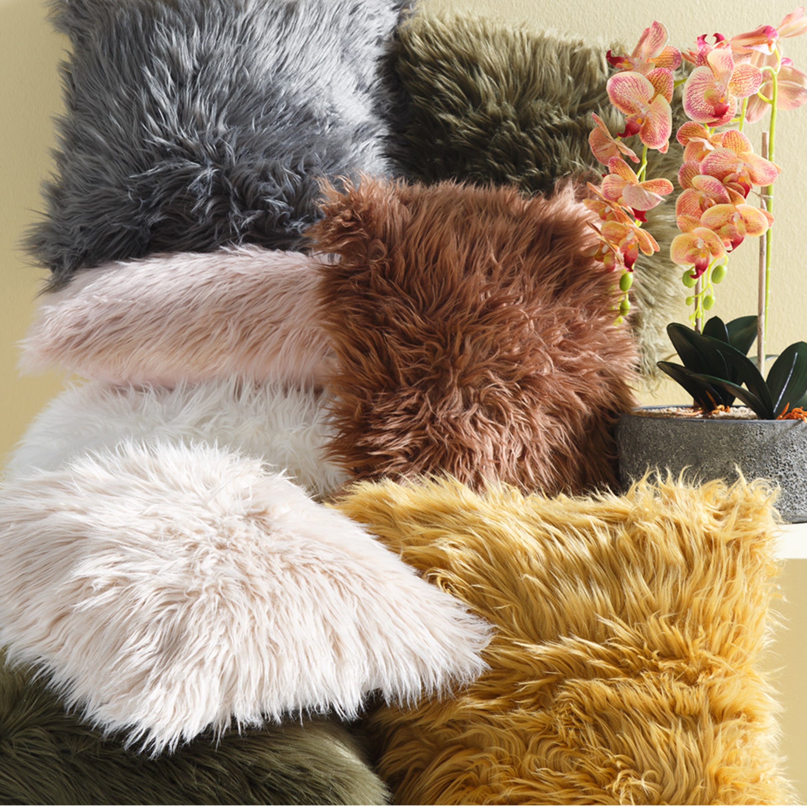 BONITA KIRIK BEYAZ PELÜŞ KIRLENT 45X45 CM