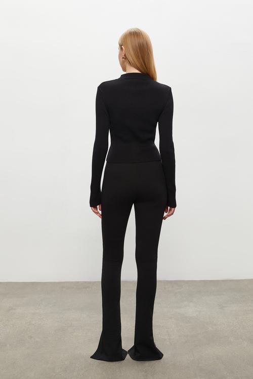  FİTİLLİ POLO YAKA TRİKO HIRKA