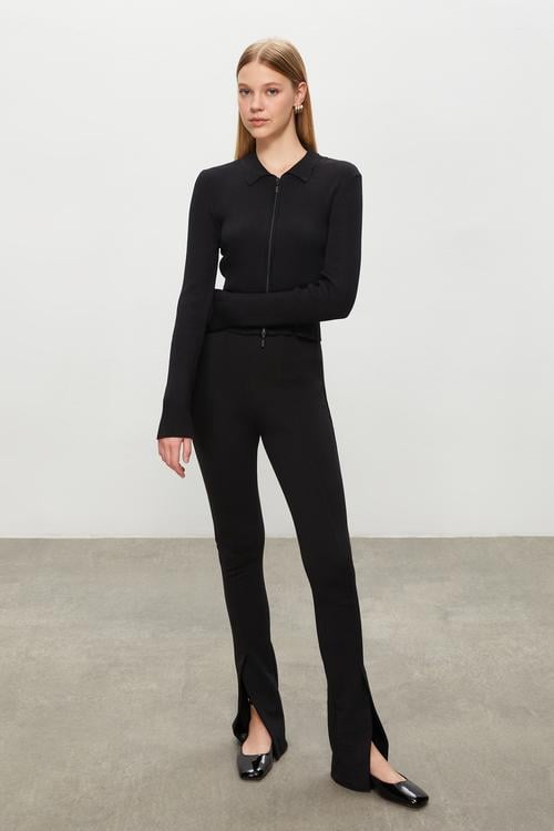  FİTİLLİ POLO YAKA TRİKO HIRKA