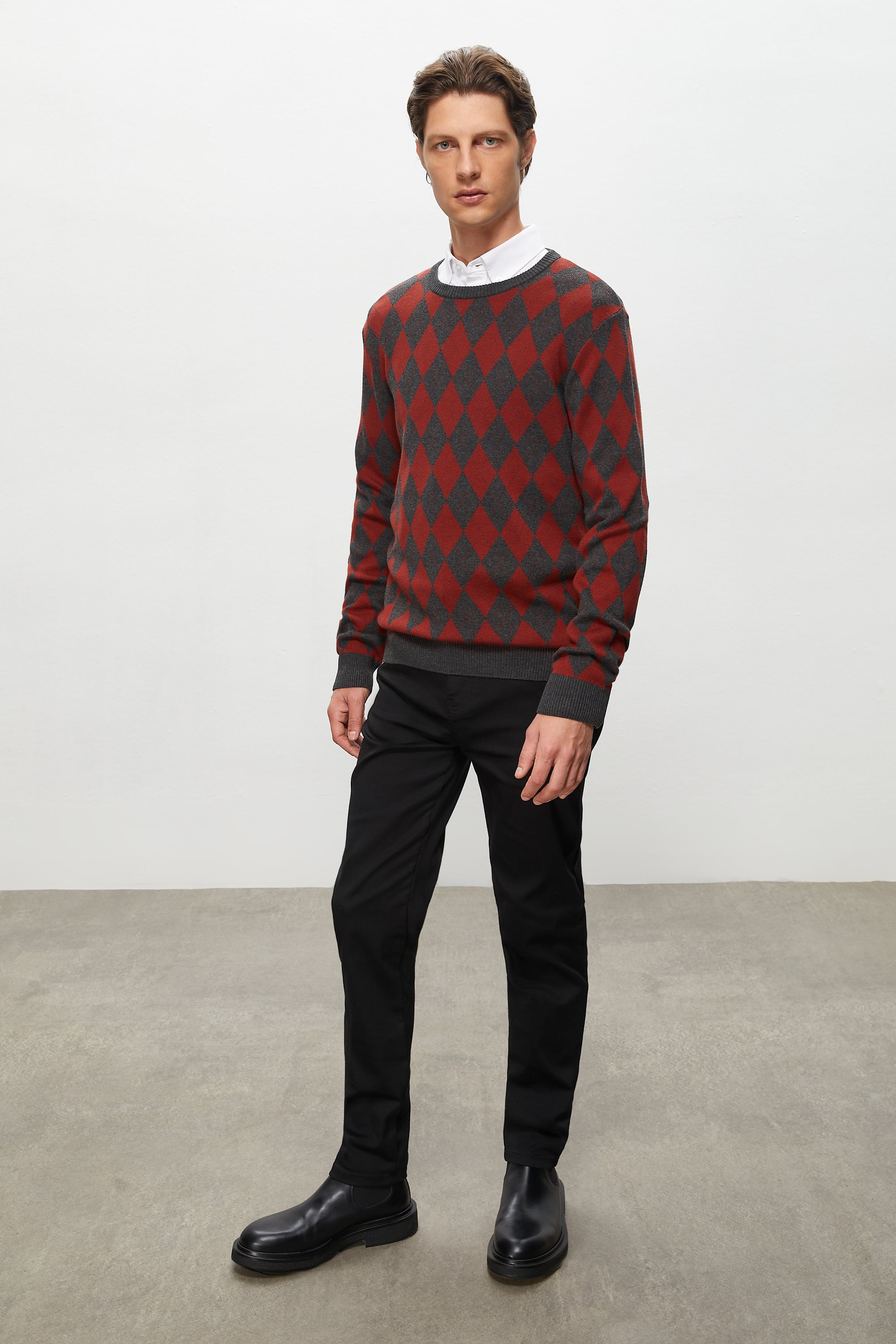 BAKLAVA DESENLİ TRİKO KAZAK