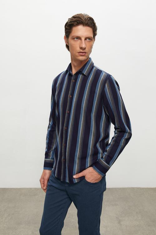  ÇİZGİLİ REGULAR FIT GÖMLEK