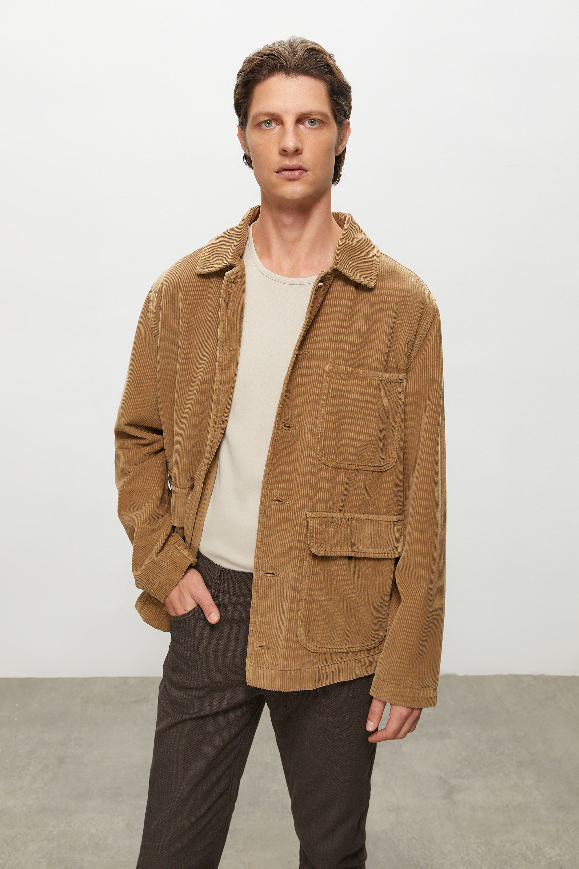 KADİFE DOKULU CASUAL CEKET