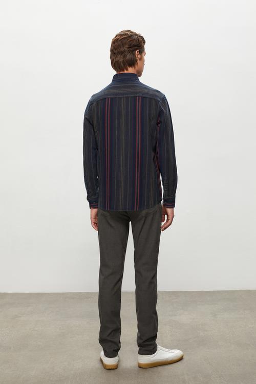  PAMUKLU ÇİZGİLİ REGULAR FIT GÖMLEK