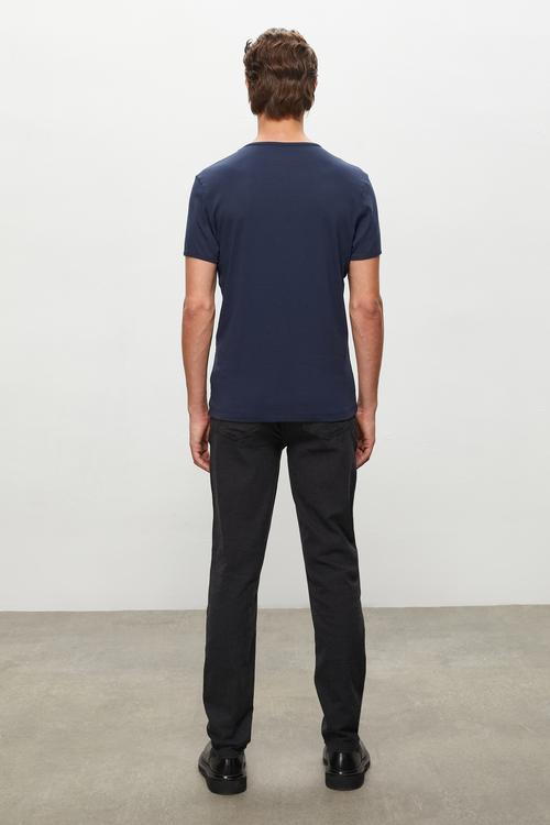  V YAKA KISA KOLLU T-SHIRT