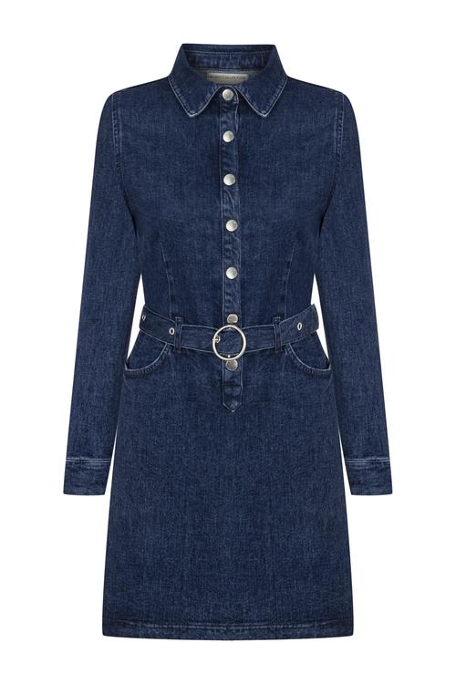  JEAN MİNİ GÖMLEK ELBİSE