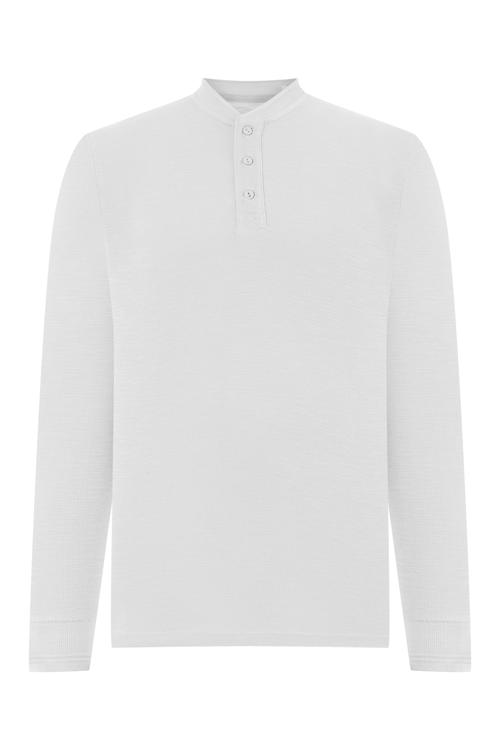  DÜĞMELİ UZUN KOLLU T-SHIRT