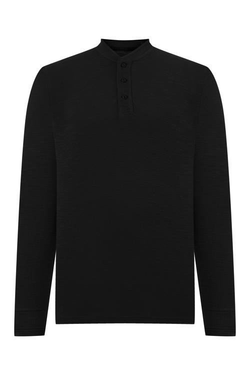  DÜĞMELİ UZUN KOLLU T-SHIRT