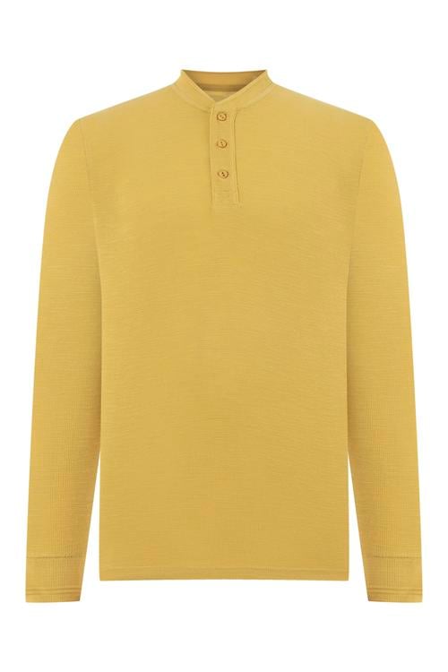  DÜĞMELİ UZUN KOLLU T-SHIRT