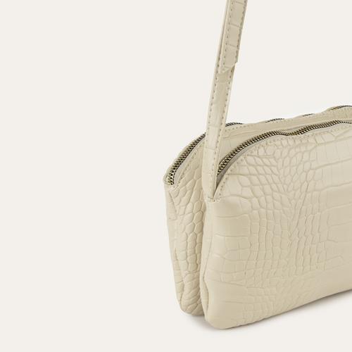  KROKODİL DESENLİ DERİ GÖRÜNÜMLÜ OMUZ ÇANTASI