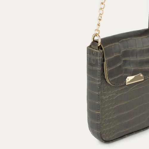  ZİNCİR ASKILI DERİ GÖRÜNÜMLÜ TELEFON ÇANTASI