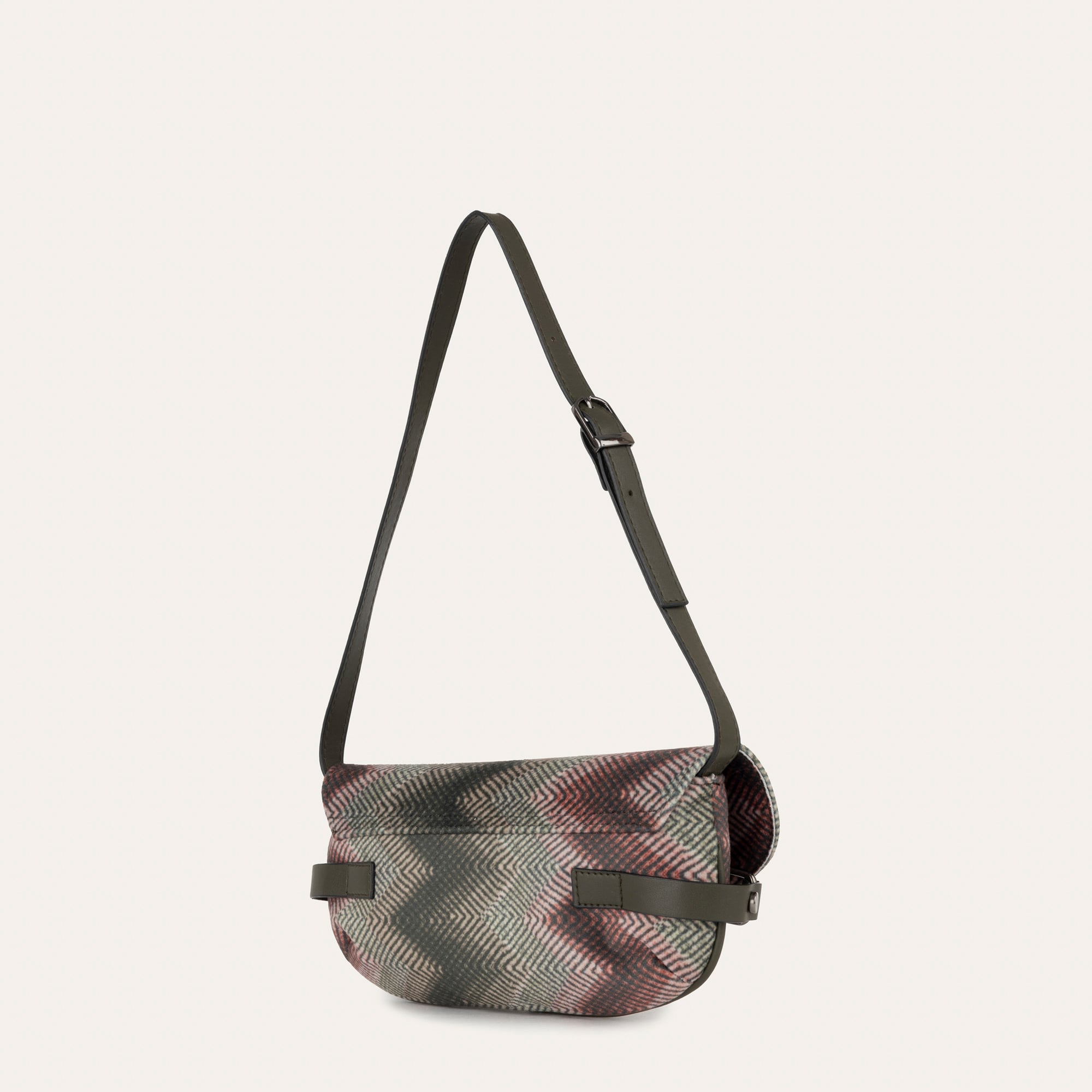 DESENLİ KADİFE GÖRÜNÜMLÜ OMUZ ÇANTASI