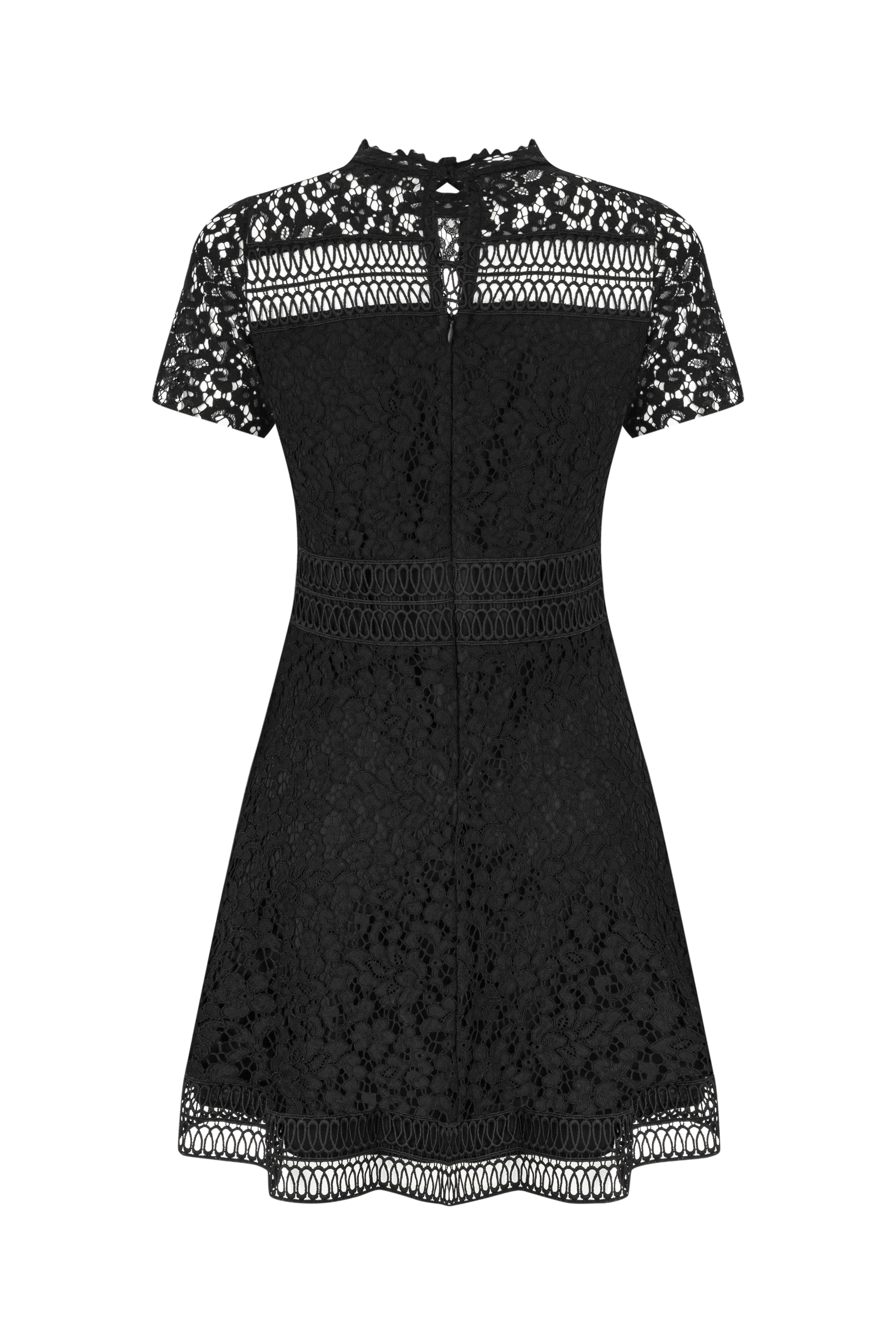 DANTELLİ A FORM MİNİ ELBİSE