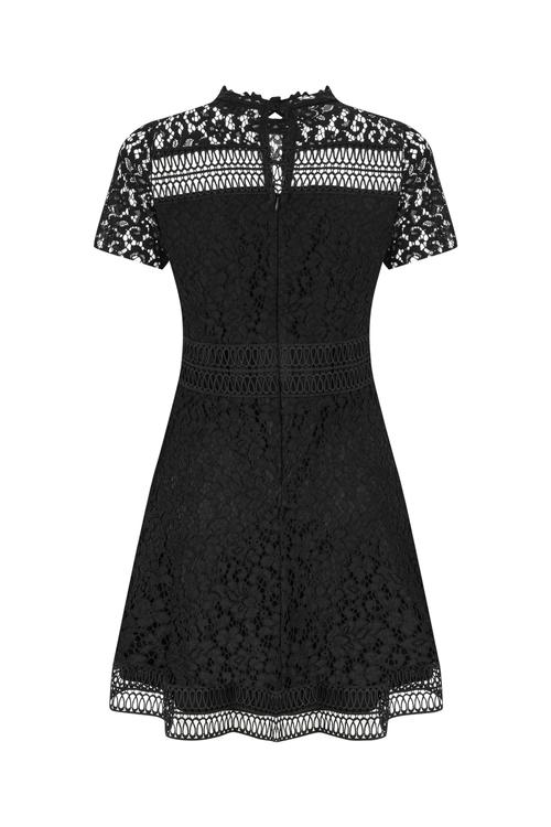  DANTELLİ A FORM MİNİ ELBİSE